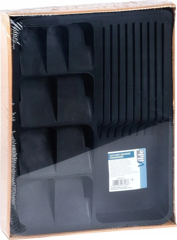 Virtuvės įrankių dėklas Vilde 40-45x31 cm, juodas