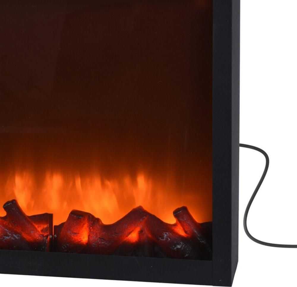 Vilde Elektrinis židinys LED metalinas juoda 41x25 cm