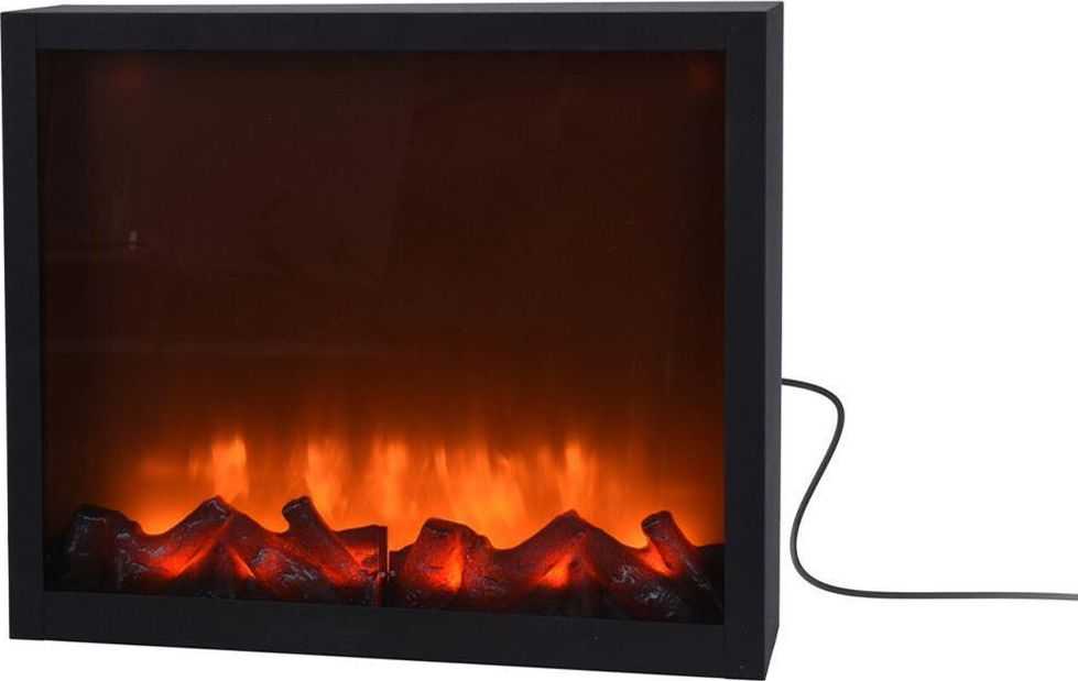 Vilde Elektrinis židinys LED metalinas juoda 41x25 cm