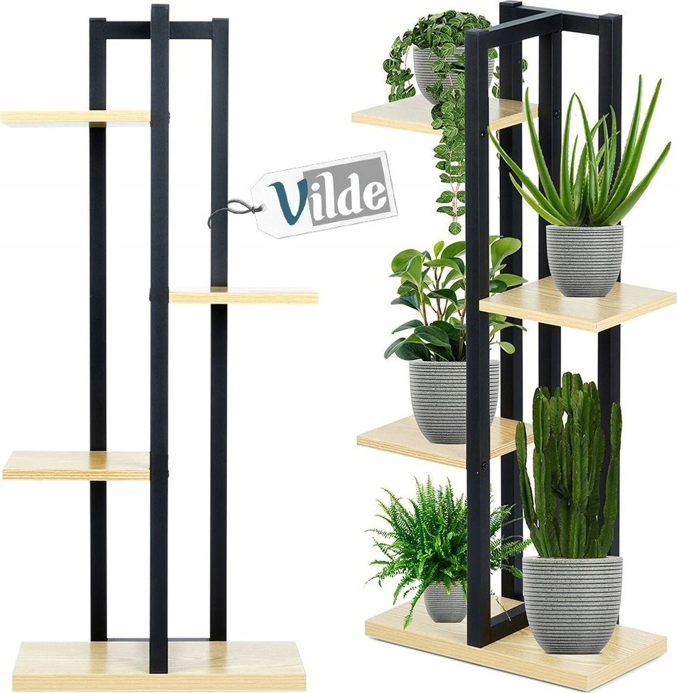 Vilde Augalų stovas metalinis 4 pakopų 93 cm