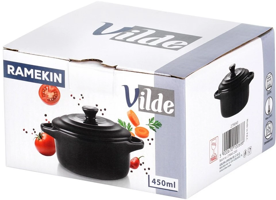 Vilde Porcelianinis kepimo indas su dangteliu 450 ml