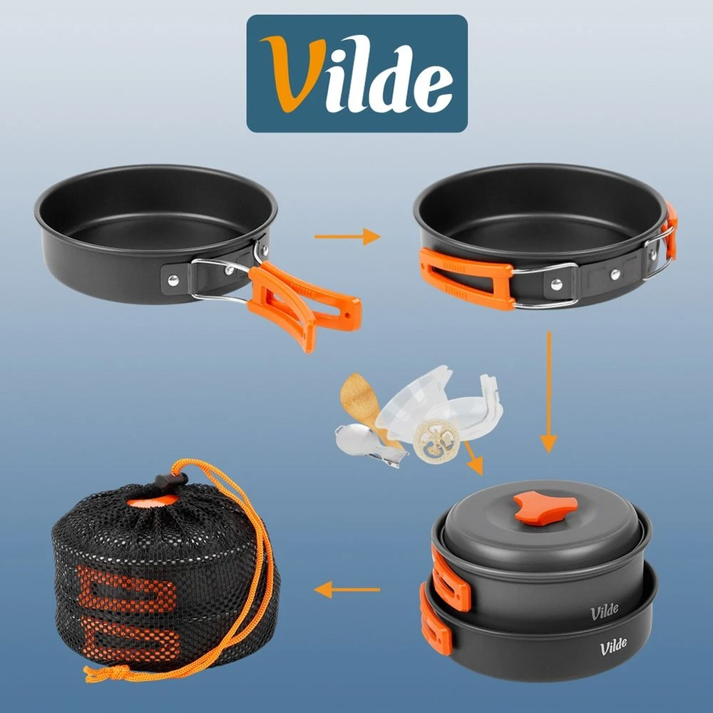 Vilde Kempingo įrankiai 10 vnt.