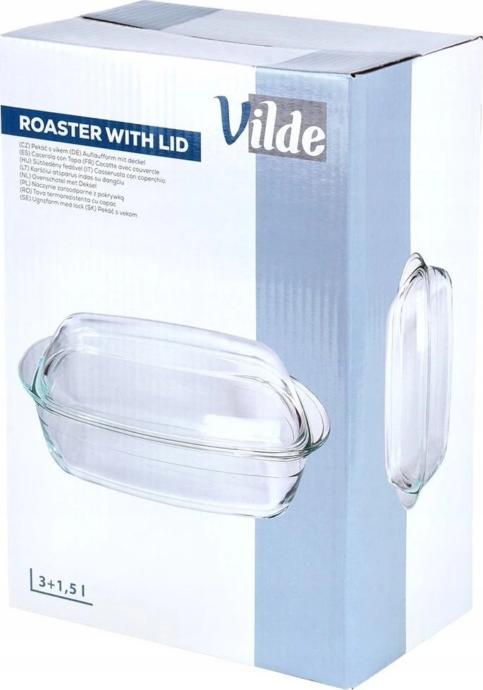 Kepimo ir troškinimo indų rinkinys Vilde 3 l + 1,5 l stiklinis