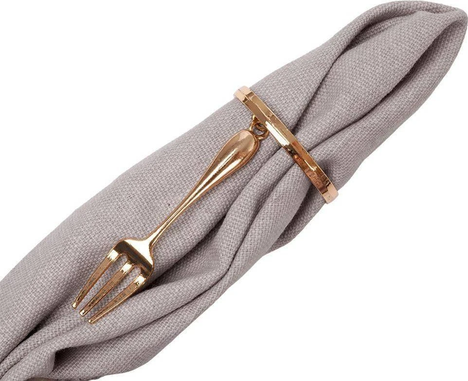 Vilde Metalinis servetėlių žiedas auksinės spalvos, 4 cm, 4 vnt.