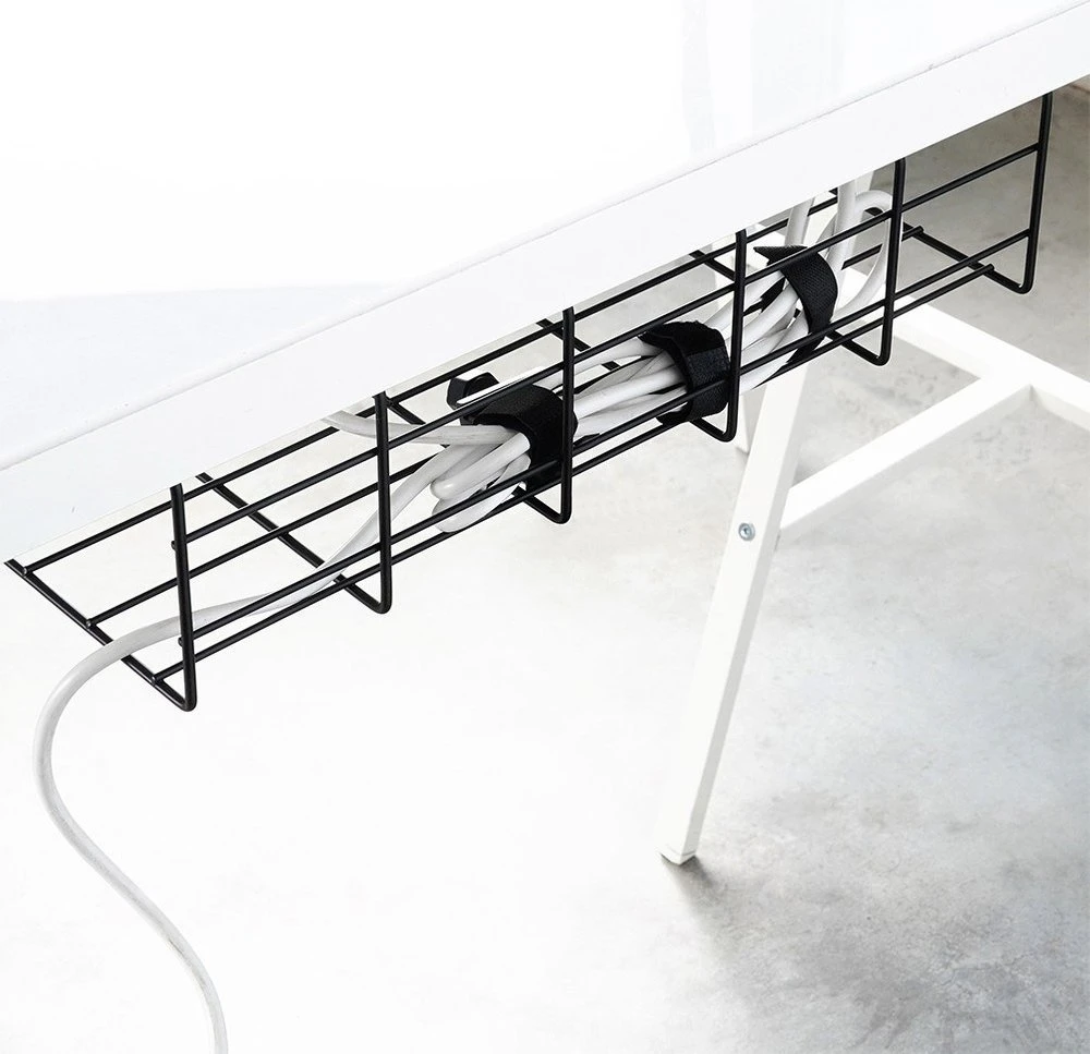 Laidų dėklas Vilde 43x17x10 cm juodas metalinis