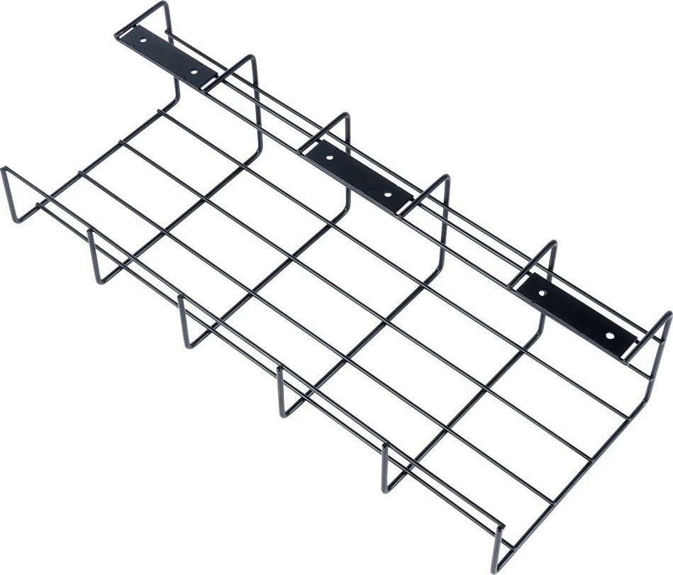 Laidų dėklas Vilde 43x17x10 cm juodas metalinis