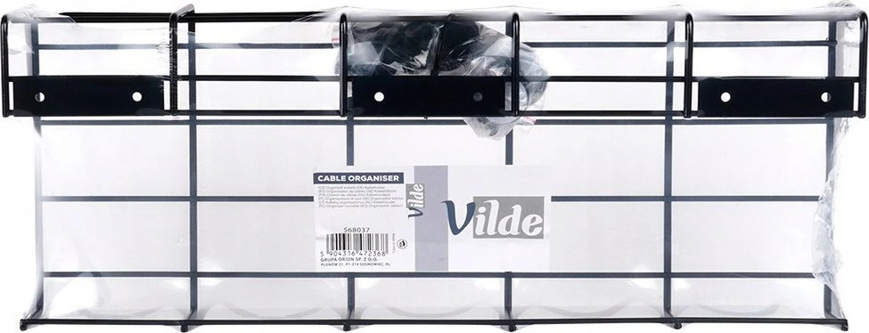 Laidų dėklas Vilde 43x17x10 cm juodas metalinis