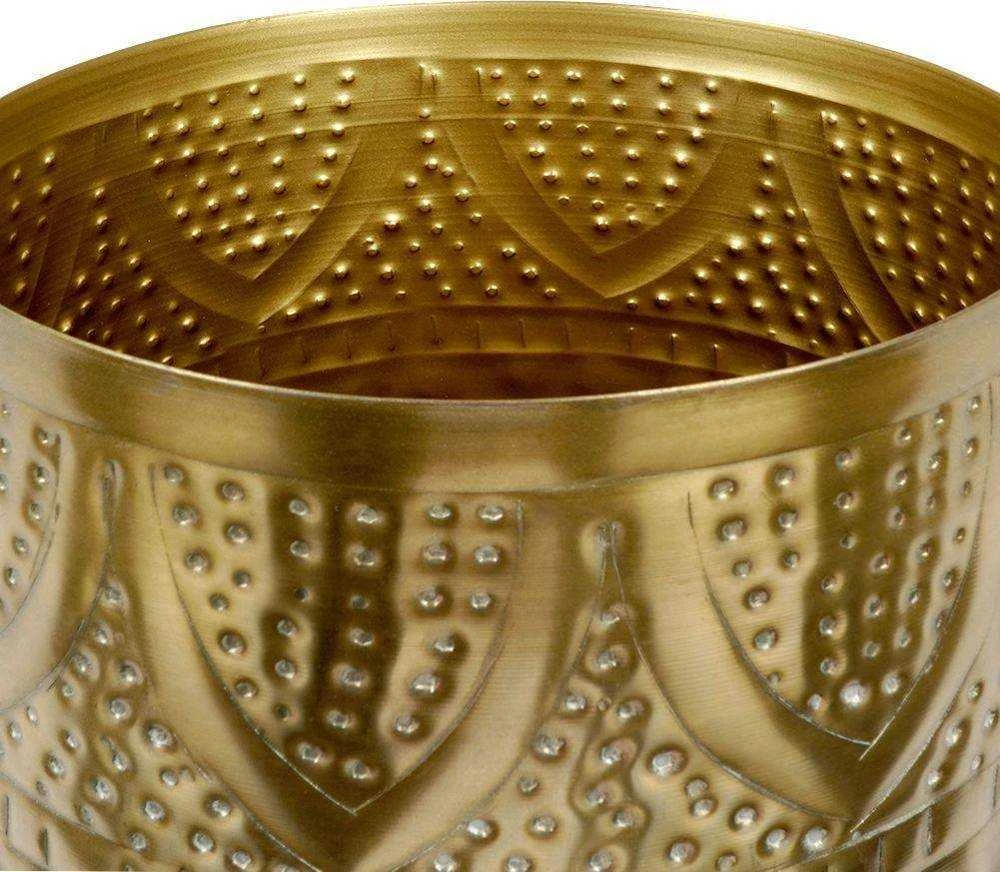 Vilde Metalinis gėlių vazonas auksinis 19x18 cm