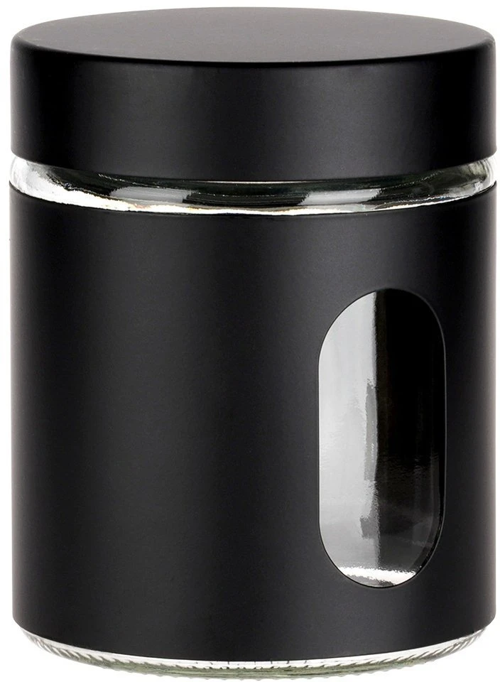 Vilde Stiklinis indas produktams 650 ml; Juodas dangtelis