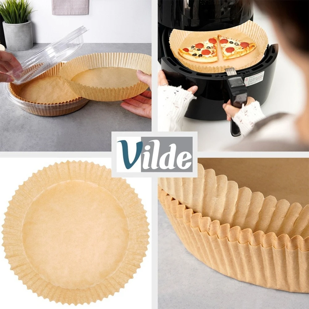 Popieriniai įdėklai gruzdintuvei Vilde, 100 vnt., 19 cm