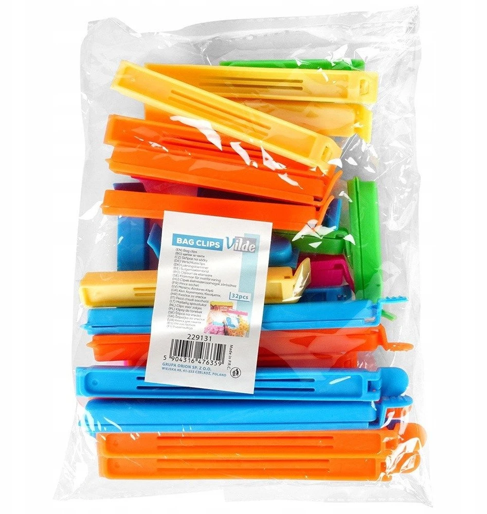 Plastikiniai maisto maišelių užsegimai Vilde, 32 vnt.