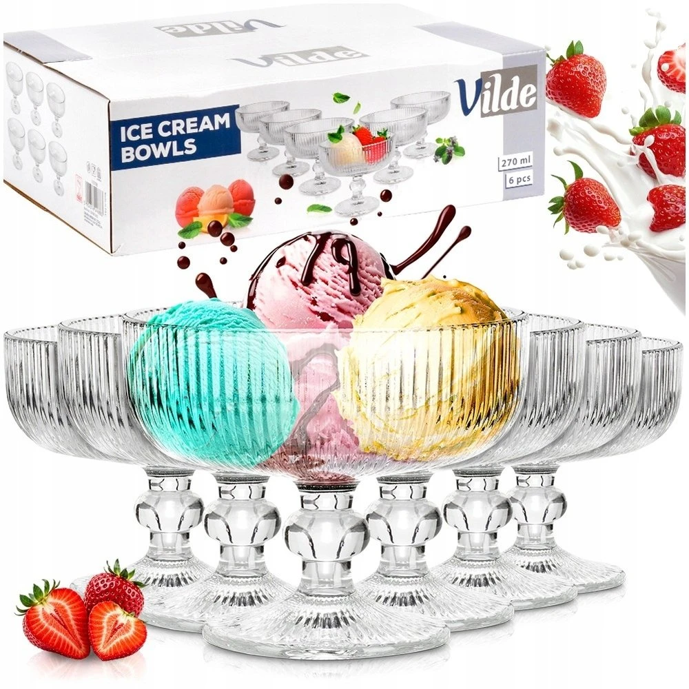 Stiklinės deserto taurės Vilde 270 ml, 6 vnt.