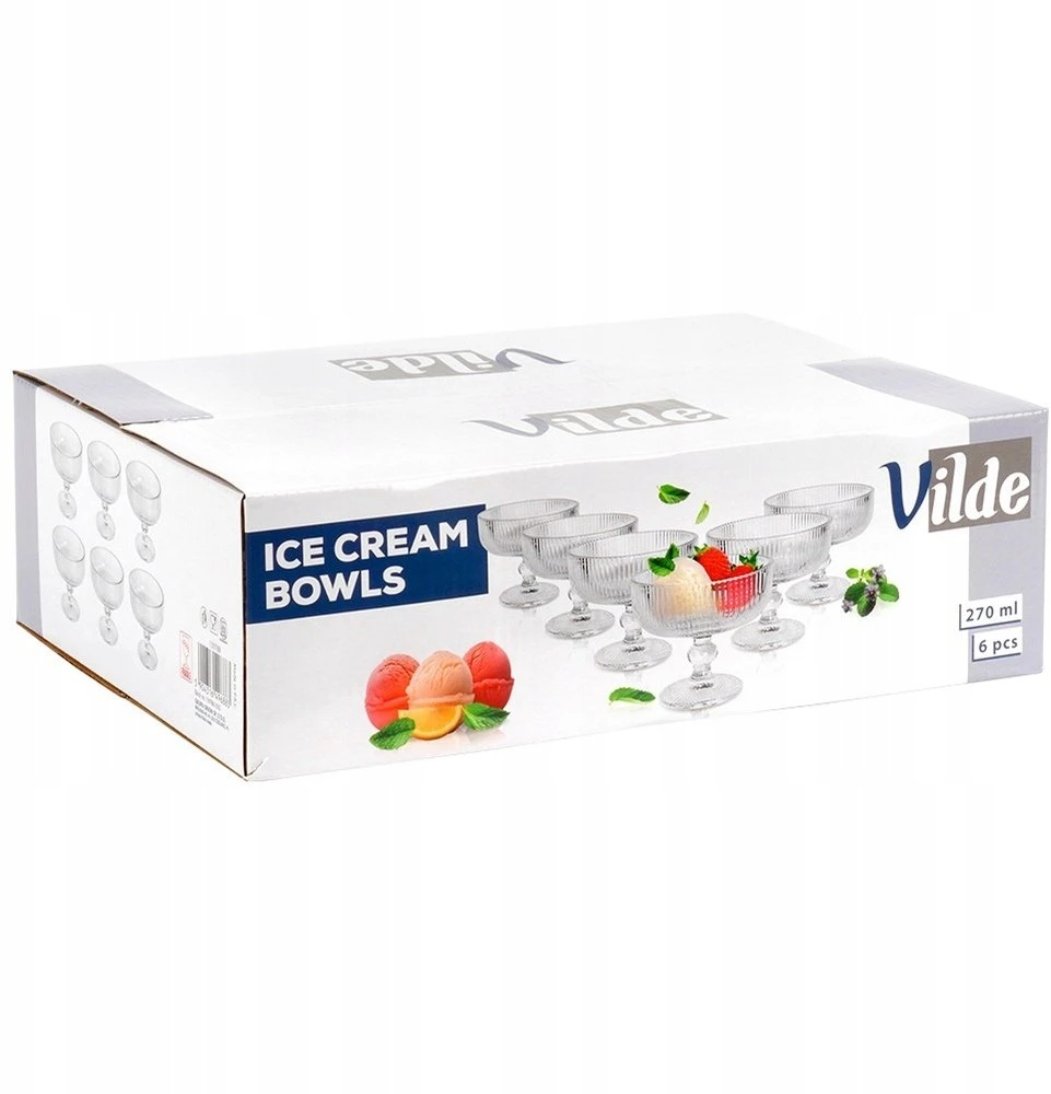 Stiklinės deserto taurės Vilde 270 ml, 6 vnt.