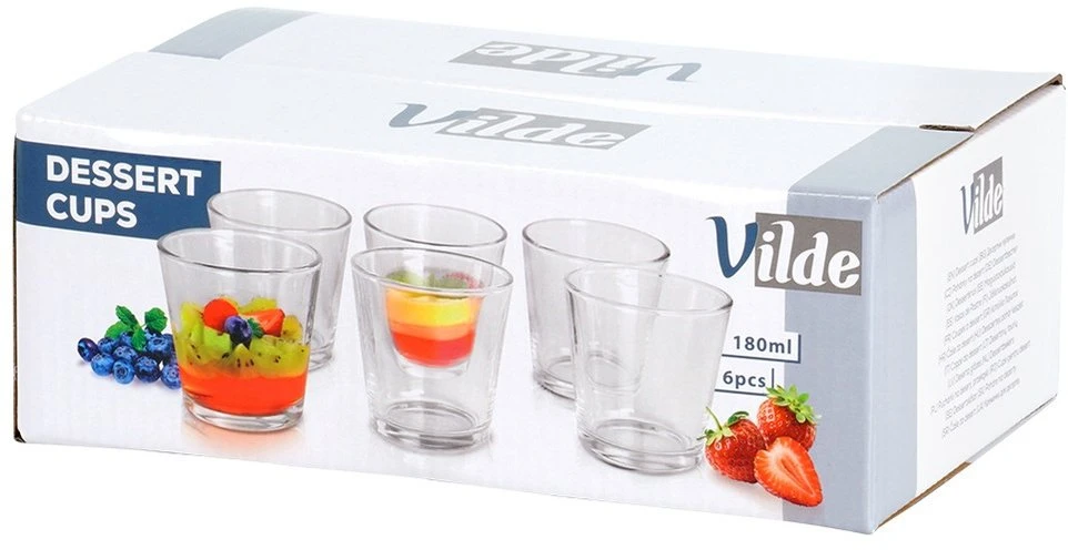 Vilde Stiklinių desertinių indelių rinkinys, 180 ml, 6 vnt.