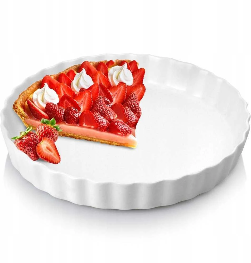 Keraminė tortų forma Vilde 24,5 cm balta
