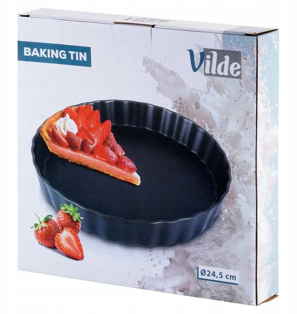 Keraminė juoda torto forma Vilde 24,5 cm