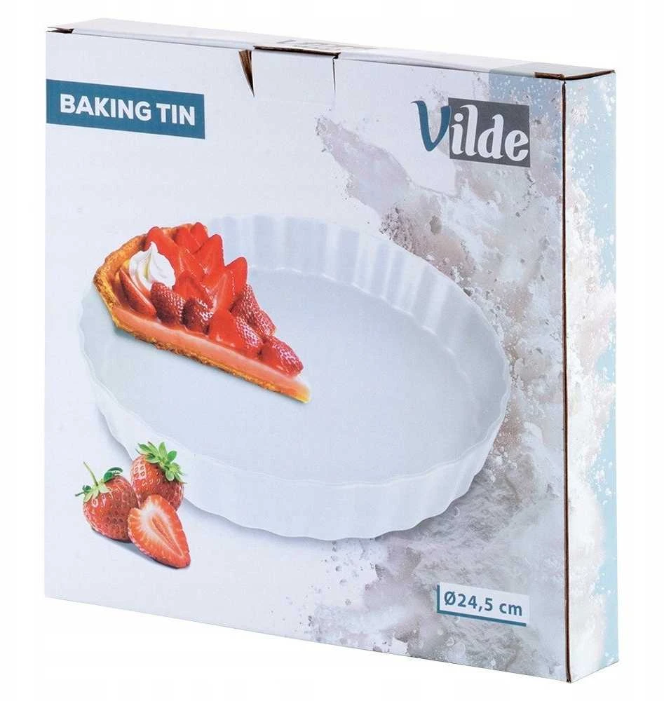 Keraminė tortų forma Vilde 24,5 cm balta