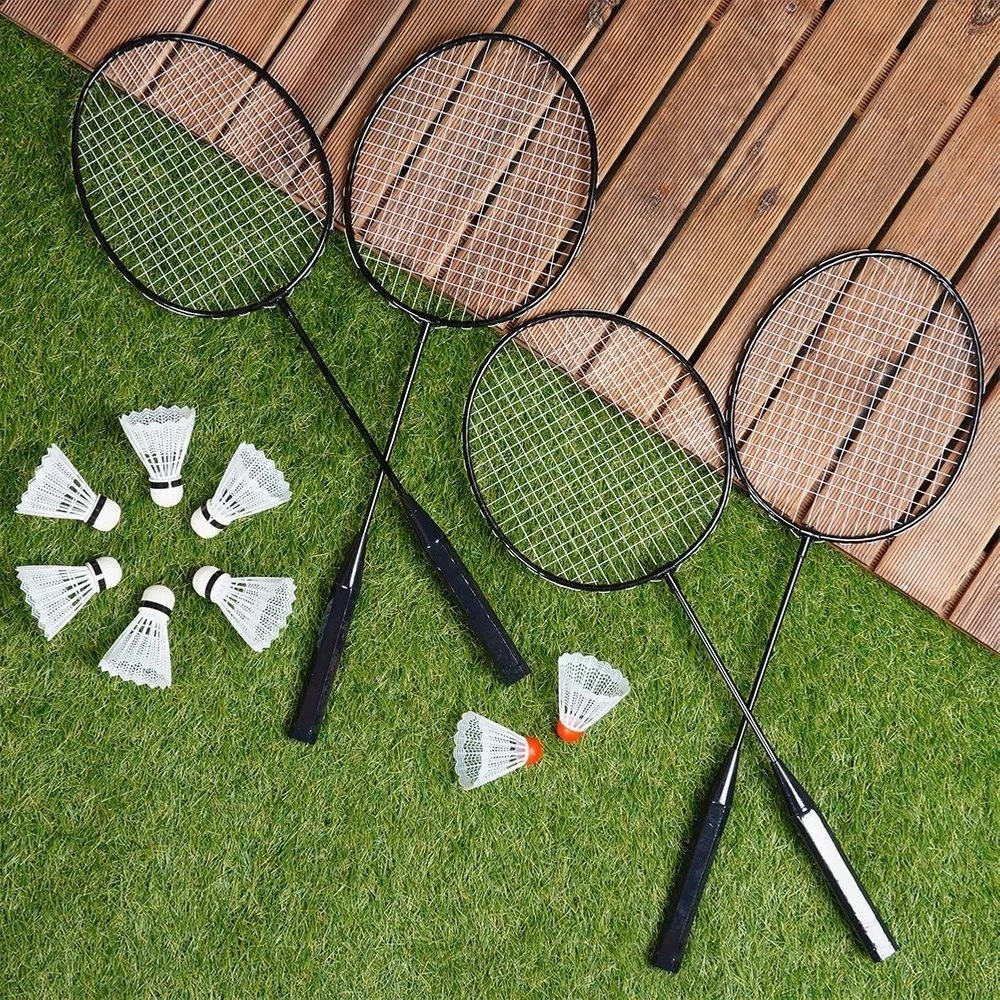 Badmintono rinkinys Vilde, 61 cm, 4 raketės, 8 plunksnos