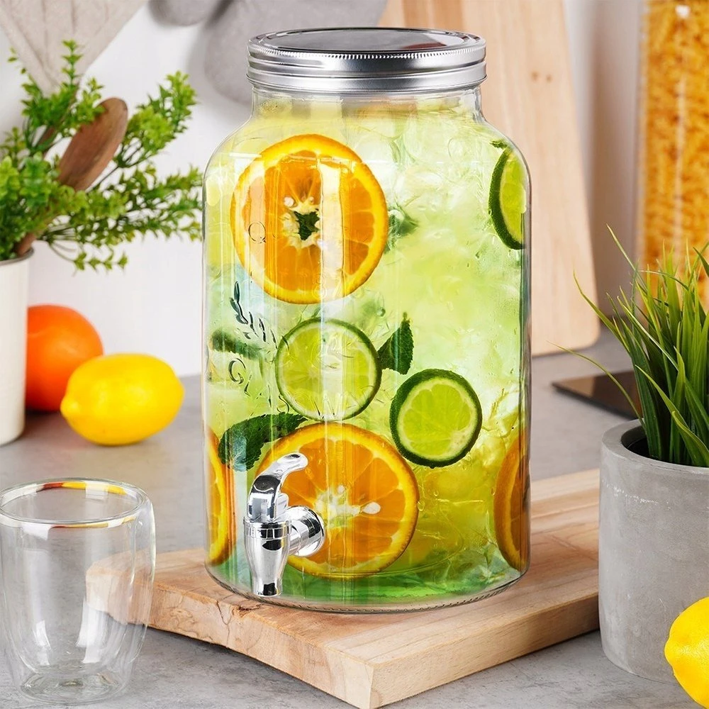 Vilde Gėrimų dozatorius su čiaupu, 6,2 l, stiklinis