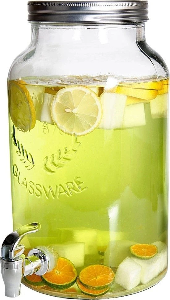 Vilde Gėrimų dozatorius su čiaupu, 6,2 l, stiklinis