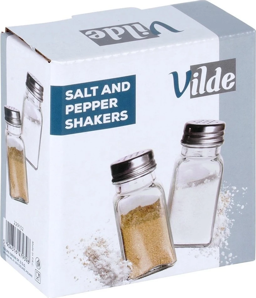 Druskos ir pipirų indelių rinkinys Vilde 80 ml 2 vnt.