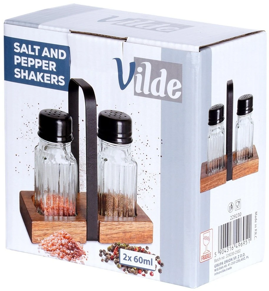 Prieskonių indeliai su stovu Vilde 60 ml