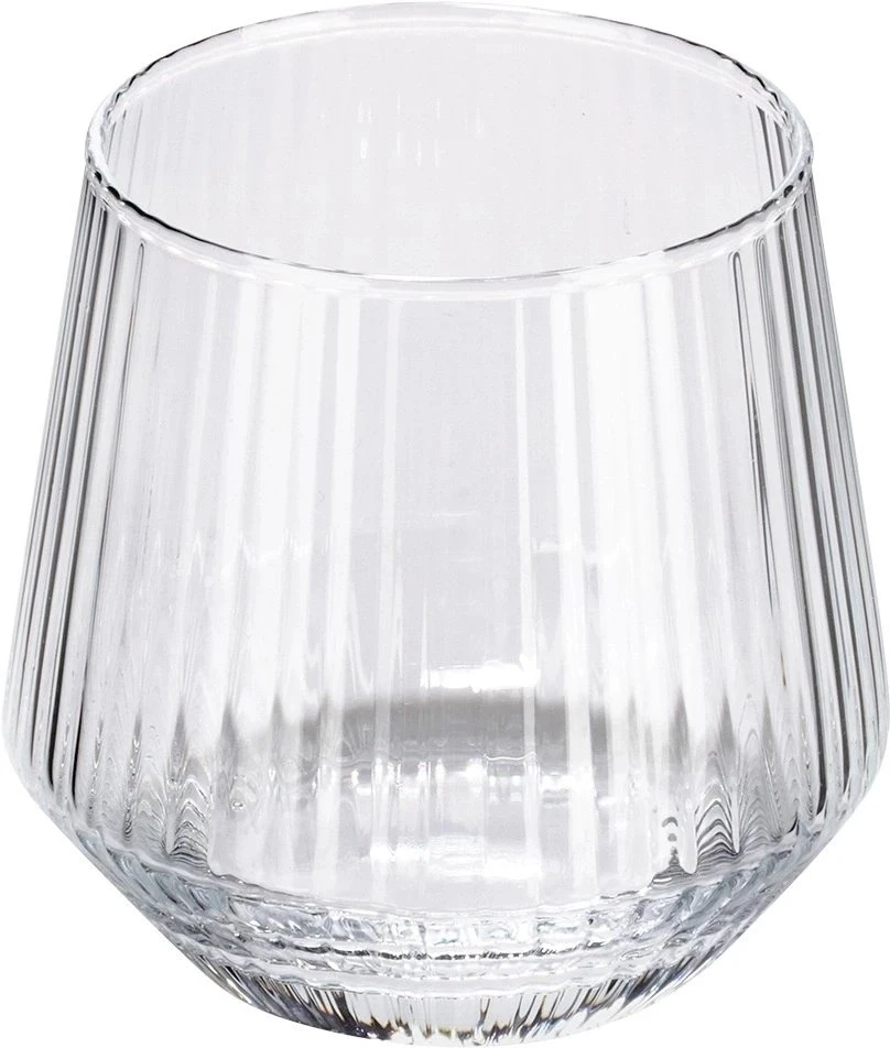Stiklinės Vilde 350 ml, 6 vnt. iš rifliuoto stiklo