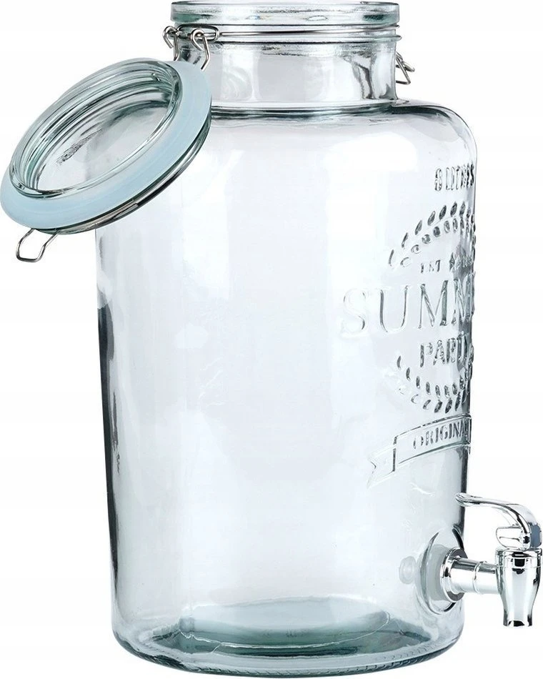 Gėrimų dozatorius su čiaupu Vilde, stiklinis, 8 l