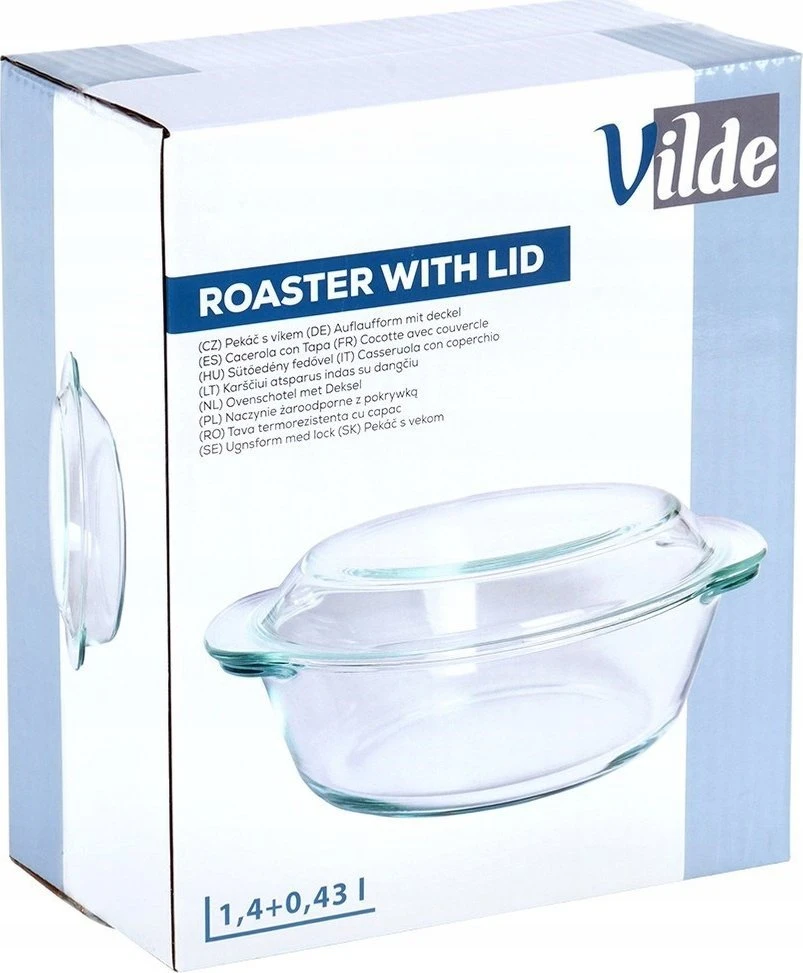 Kepimo indas Vilde su dangčiu, 1,4 l + 430 ml