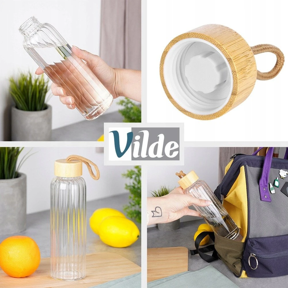 Gertuvė Stiklinis vandens butelis Vilde 500 ml