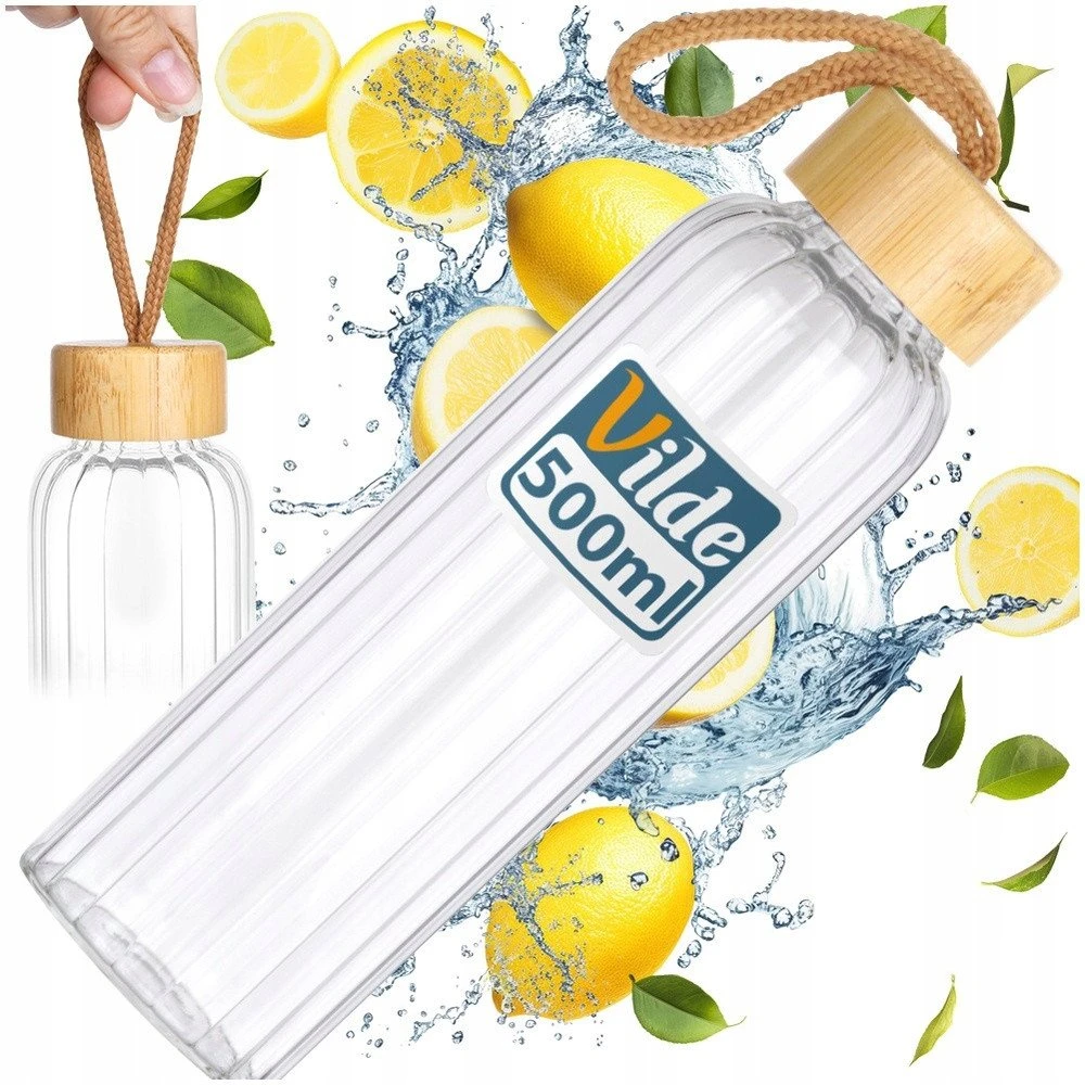 Gertuvė Stiklinis vandens butelis Vilde 500 ml