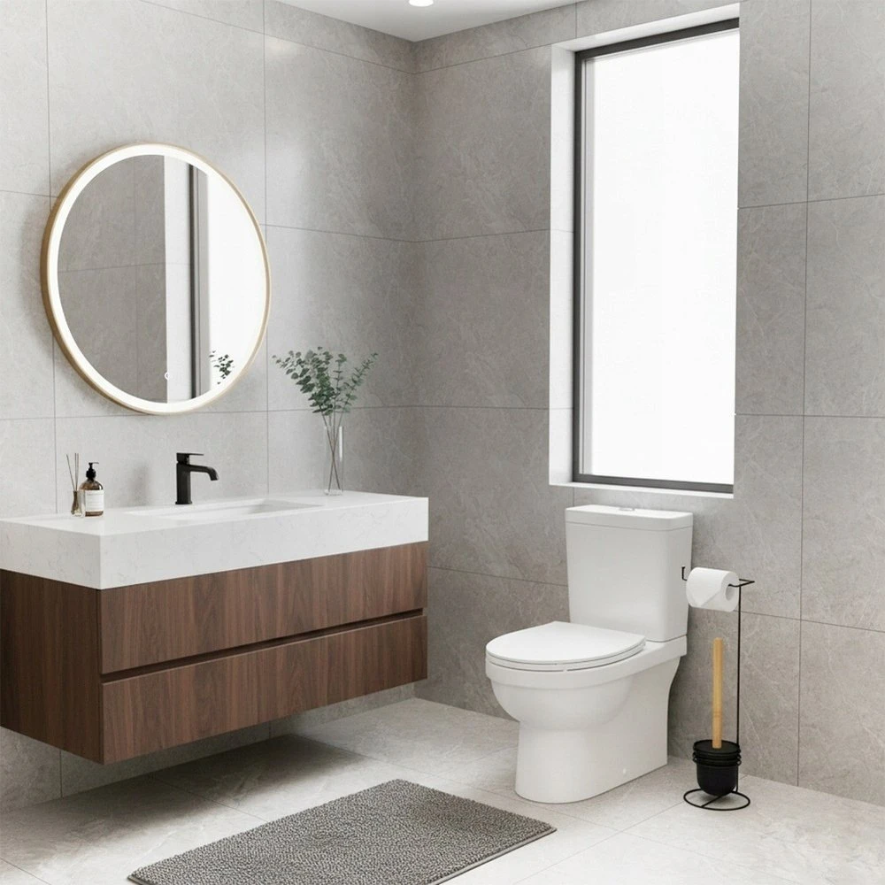 Tualetinio popieriaus laikiklis su WC šepetėliu Vilde 53 cm