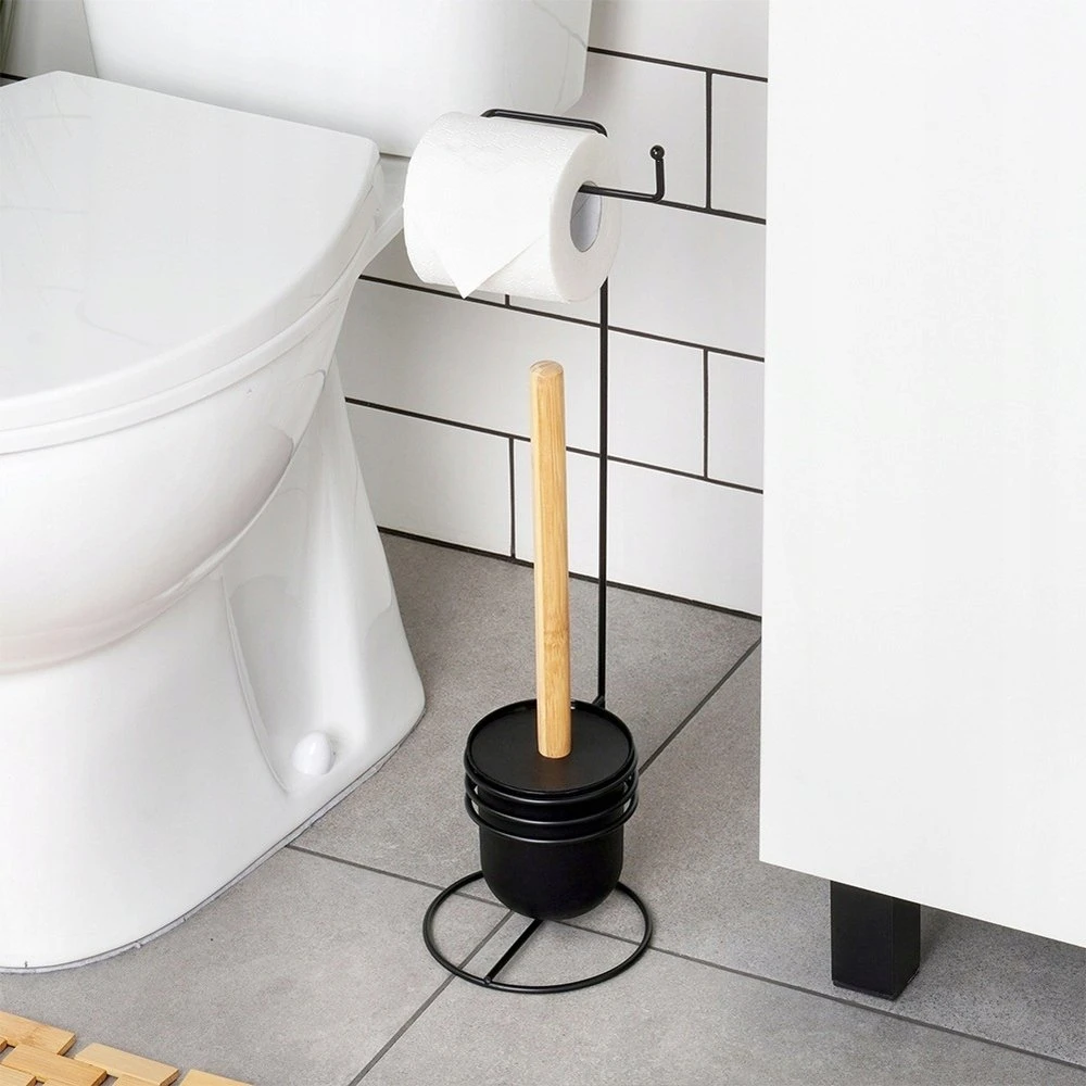 Tualetinio popieriaus laikiklis su WC šepetėliu Vilde 53 cm