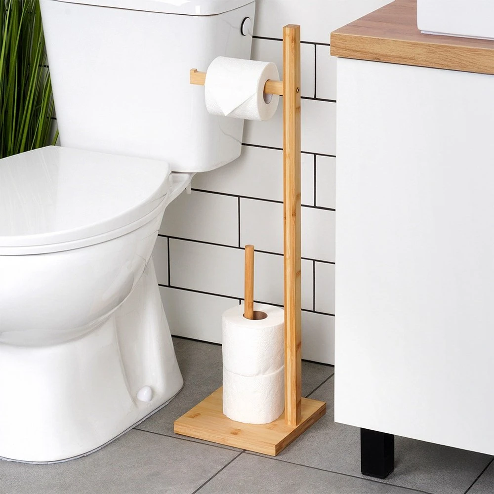 Bambukinis tualetinio popieriaus stovas Vilde 70 cm