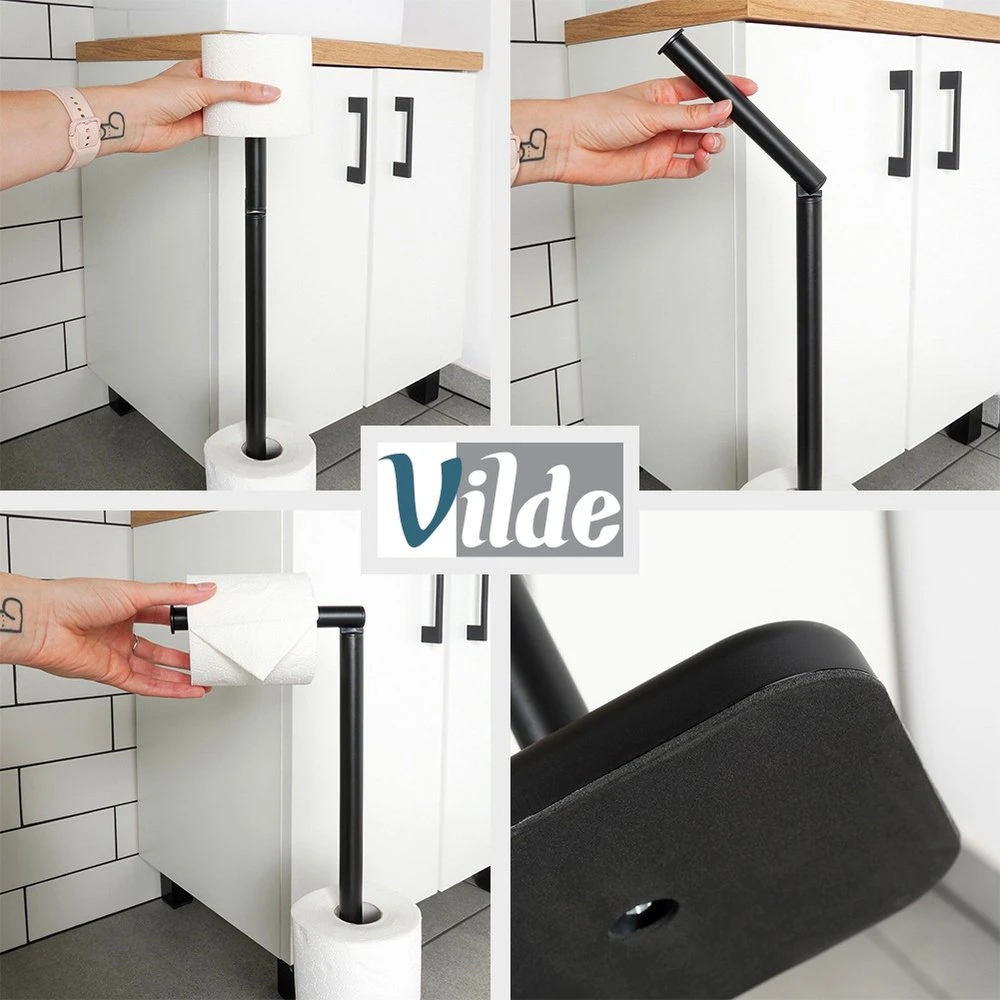 Tualetinio popieriaus stovas Vilde 56 cm, juodas