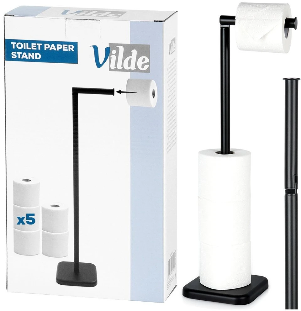 Tualetinio popieriaus stovas Vilde 56 cm, juodas
