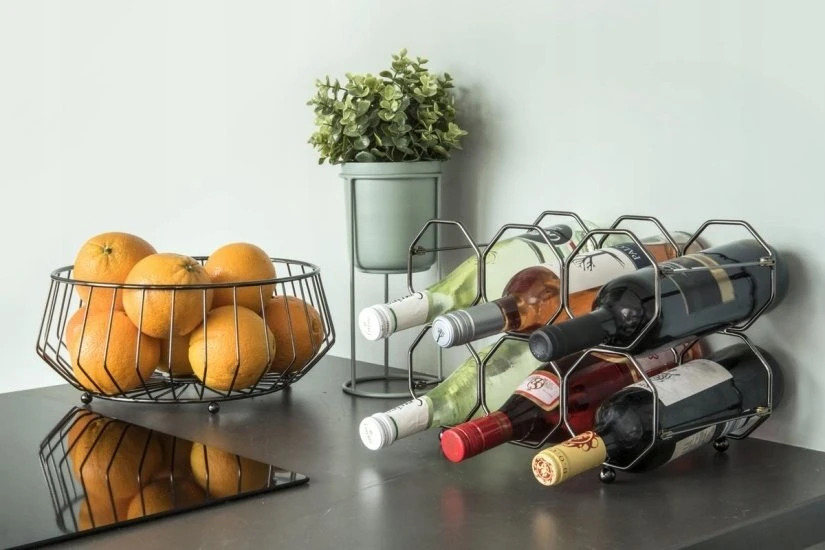 Vilde Stojak na wino HONEYCOMB, na 6 butelių, 31 x 22 x 16,5 cm