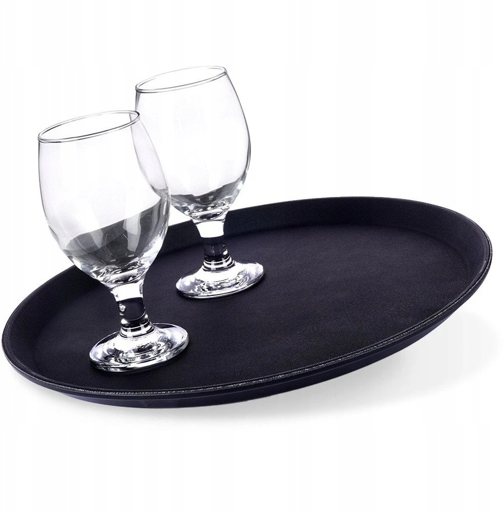 Apskritas padėklas Vilde 35 cm juodas