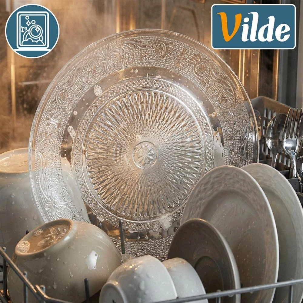 Vilde Stiklinė vakarienės lėkštė 25 cm