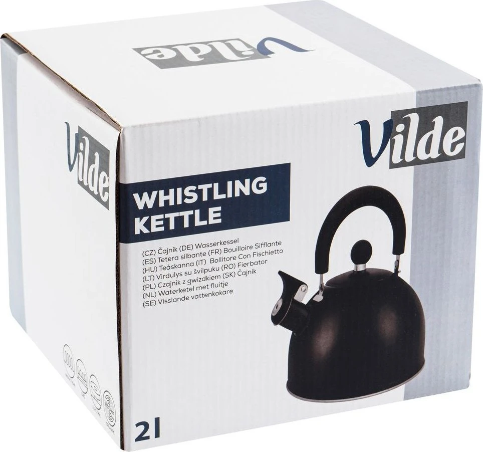 Vilde Virdulys su švilpuku plienas juoda 2 l