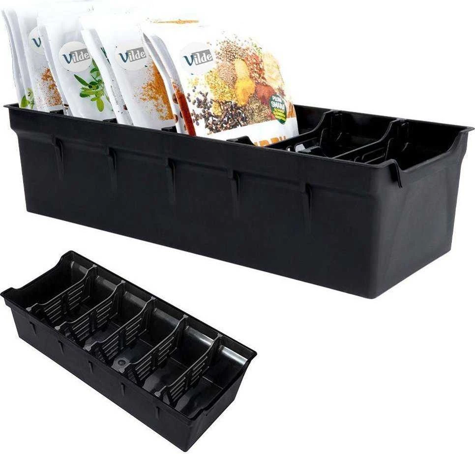 Vilde Prieskonių dėžutė organizatorius juoda 30x13x8 cm