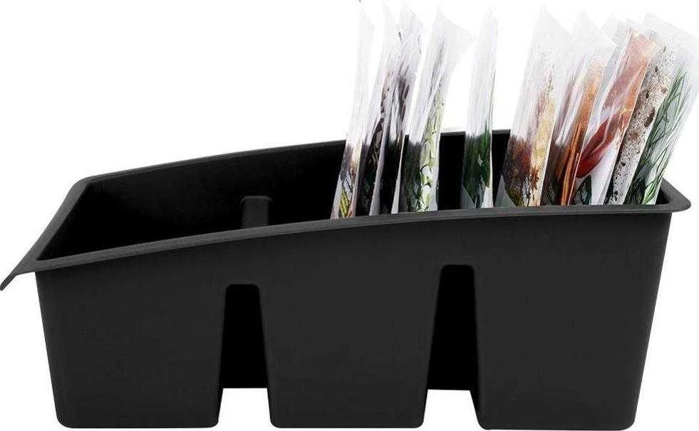 Vilde Prieskonių dėžutė organizatorius juoda 25x15x9 cm