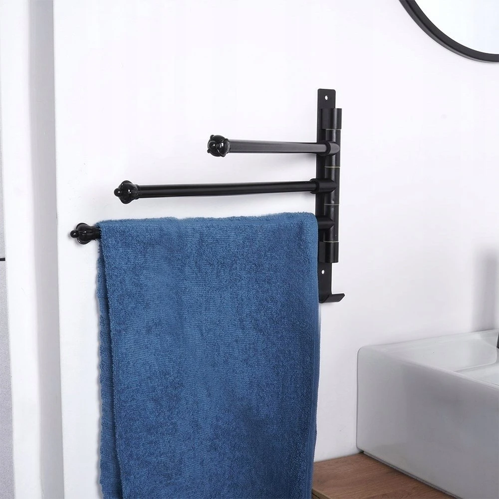 Vilde Rankšluosčių kabykla aliuminis juoda pasukamas 30 cm