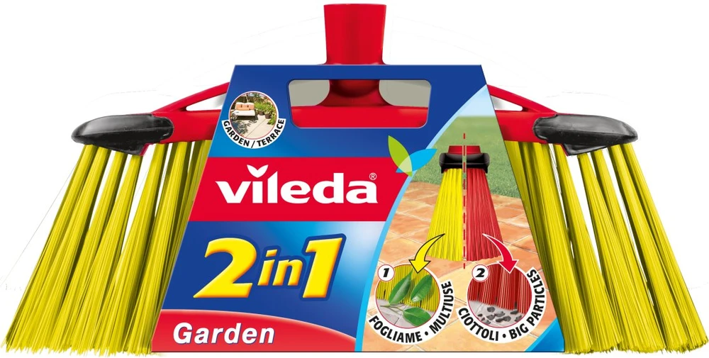 Lauko šluota su kotu Vileda 2 in 1