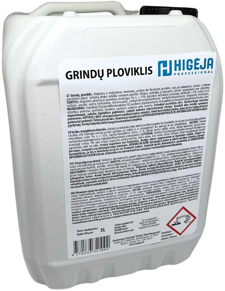 Hi Labs Ploviklis medinėms grindims HIGĖJA su sėmenų aliejumi 5L