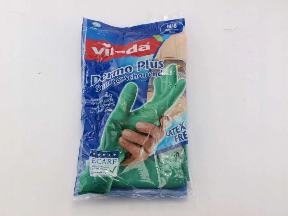 Vileda Dermo Plus ‘M’ Gloves Žalias Cotton, Nitrile