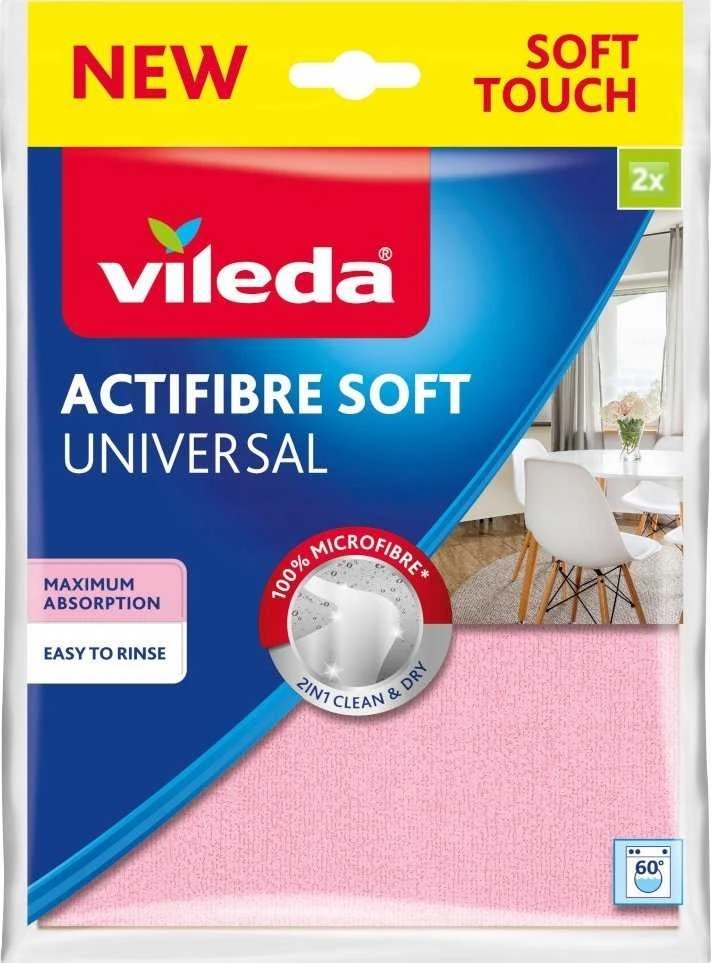 Vileda ACTIFIBRE Soft Universal Minkštas audinys 2 vnt.