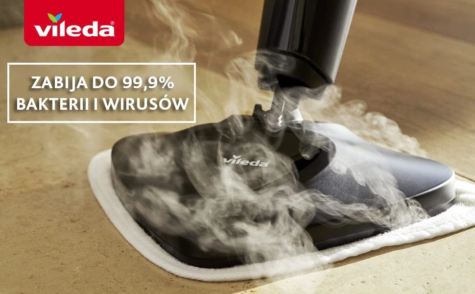 Vileda Steam Plus garų šluota, Juoda
