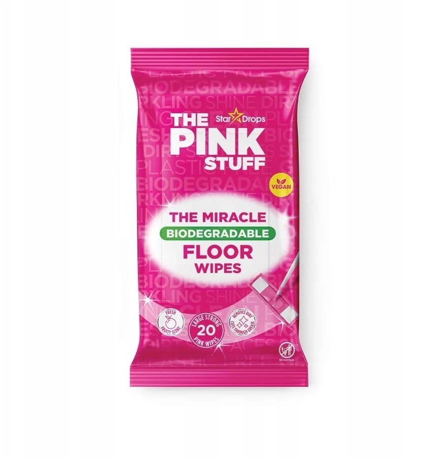 The_Pink_Stu The Rožinė Stuff Bilogiškai skaidžios drėgnos Servetėlės Floor The Rožinė Stuff 20vnt. The Miracle