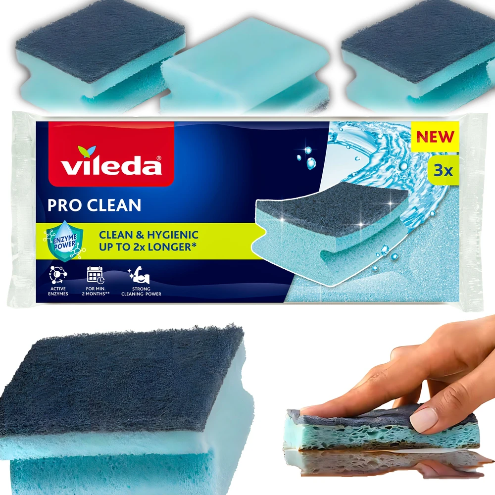Vileda Pro Clean fermentiniai šveitikliai, 3 vnt.